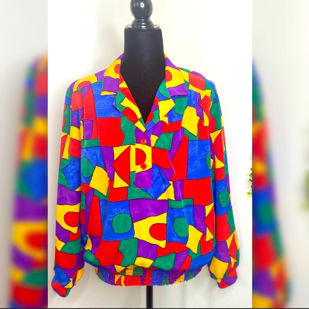 Funky 80s/90s Retro pullover blouse